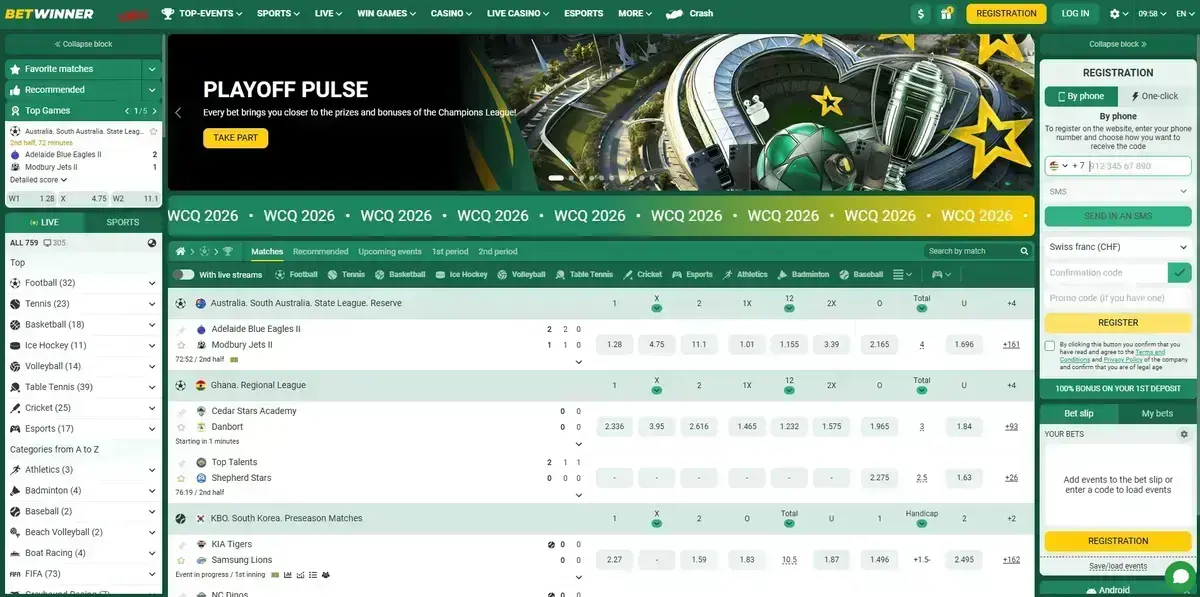 BetWinner Képernyőkép 3